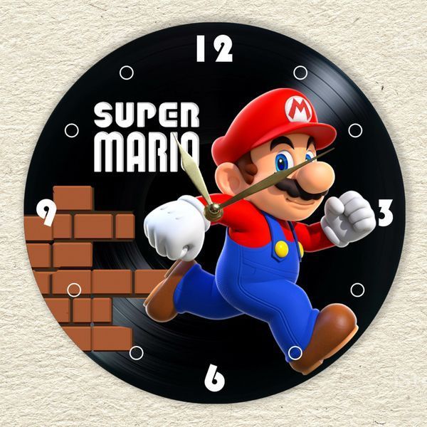 Wall Vinyl Record Clock Super Mario 12" UF-Clock-Super Mario-2 photo