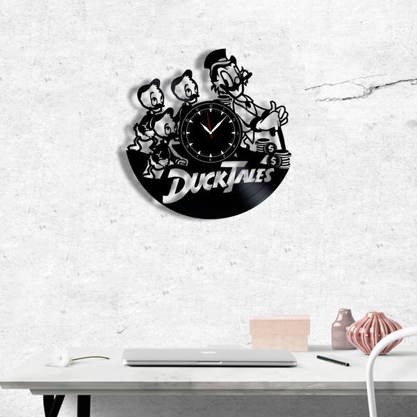 Wall Vinyl Record Clock Duck Tales 12" Vinyl-Clock-C-Duck Tales-1 photo