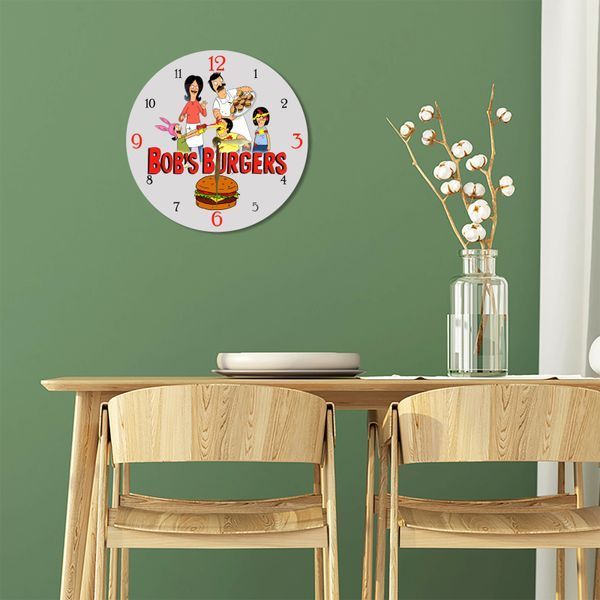 Настінний вініловий годинник Закусочна Боба, діаметр 30см UF-Clock-C-Bob's Burgers-2 фото