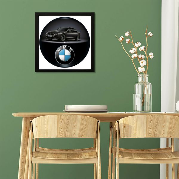 Vinyl Record Decor in a Wooden Frame BMW 14" UF-Frame-BMW-1 photo