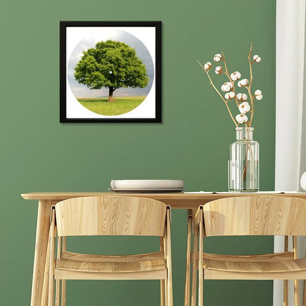 Vinyl Record Decor in a Wooden Frame Tree 14" 135-4-1 photo