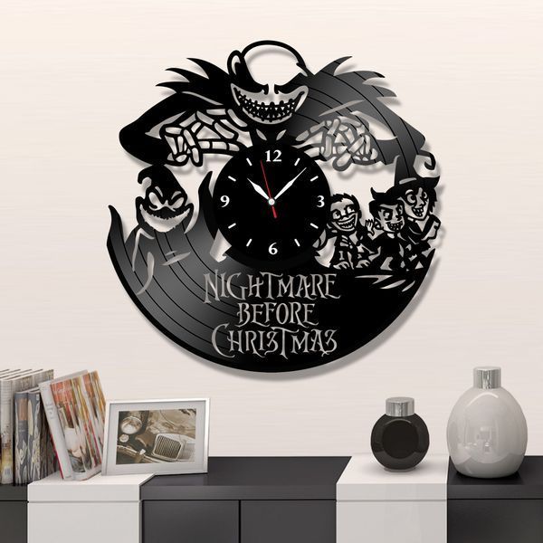 Wall Vinyl Record Clock Nightmare Before Christmas 12" 139-1-7 photo