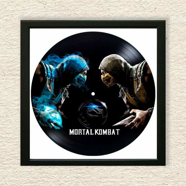 Vinyl Record Decor in a Wooden Frame Mortal Kombat 14" UF-Frame-Mortal Kombat-2 photo