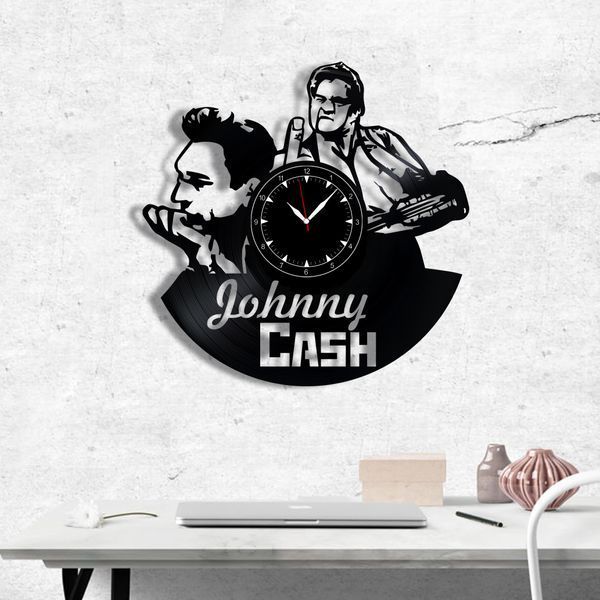 Wall Vinyl Record Clock Johnny Cash 12" Vinyl-Clock-Johnny Cash-1 photo