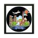 Vinyl Record Decor in a Wooden Frame Paris 14" 13-4-2 photo