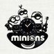 Настінний вініловий годинник Посіпаки, діаметр 30см Vinyl-Clock-C-Minions-3 фото