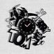 Настінний вініловий годинник Том і Джеррі, діаметр 30см Vinyl-Clock-C-Tom and Jerry-2 фото 1