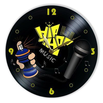 Wall Vinyl Record Clock Hip hop 12" UF-Clock-Hip hop-1 photo