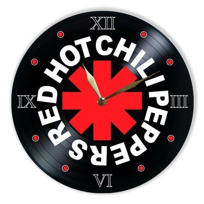 Wall Vinyl Record Clock Red Hot Chili Peppers 12" UF-Clock-Red Hot Chili Peppers-2 photo