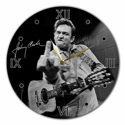 Wall Vinyl Record Clock Johnny Cash 12" UF-Clock-Johnny Cash-1 photo