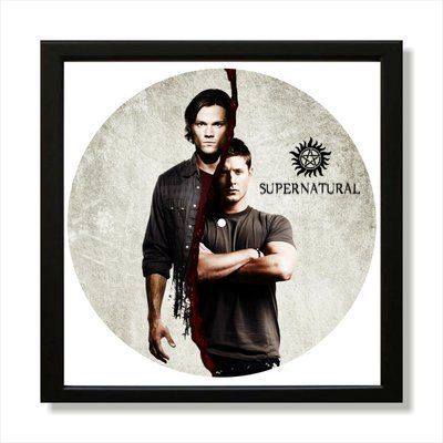 Vinyl Record Decor in a Wooden Frame Supernatural 14" 774-4-1 photo