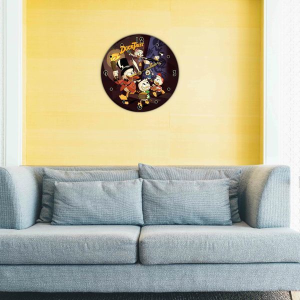 Настінний вініловий годинник Качині історії, діаметр 30см UF-Clock-C-Duck Tales-2 фото