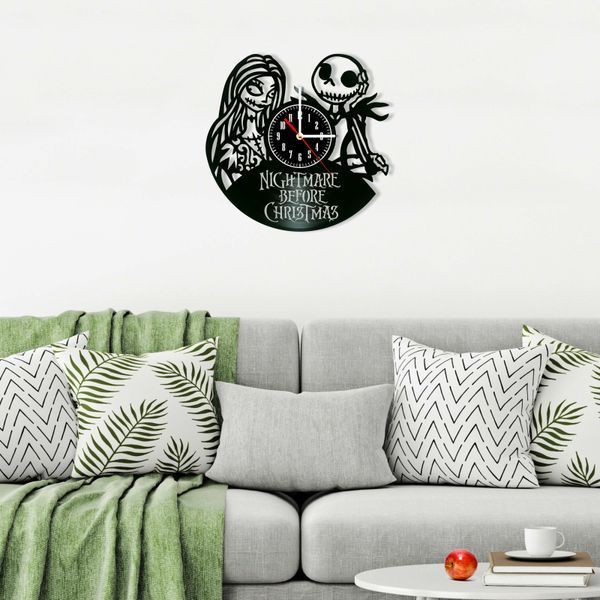 Wall Vinyl Record Clock Nightmare Before Christmas 12" 139-1-8 photo