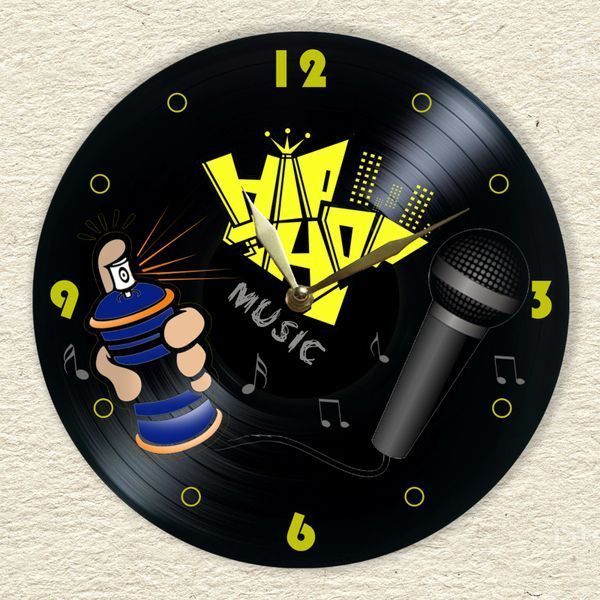 Wall Vinyl Record Clock Hip hop 12" UF-Clock-Hip hop-1 photo