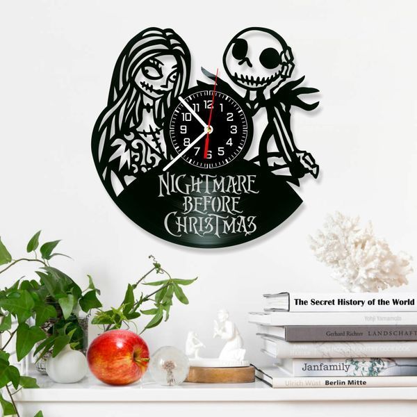 Wall Vinyl Record Clock Nightmare Before Christmas 12" 139-1-8 photo