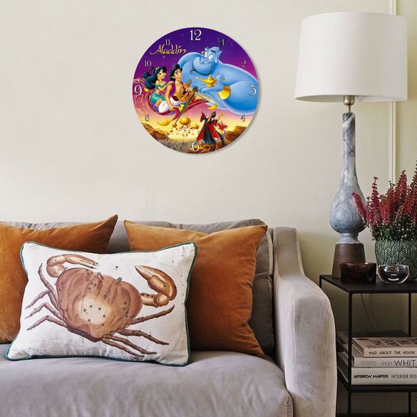 Wall Vinyl Record Clock Aladdin 12" UF-Clock-C-Aladdin-1 photo