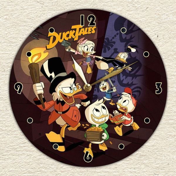 Настінний вініловий годинник Качині історії, діаметр 30см UF-Clock-C-Duck Tales-2 фото