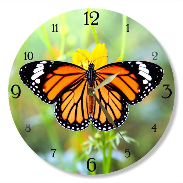 Wall Vinyl Record Clock Butterfly 12" UF-Clock-Butterfly-2 photo