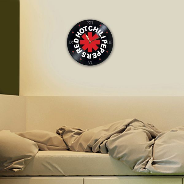 Wall Vinyl Record Clock Red Hot Chili Peppers 12" UF-Clock-Red Hot Chili Peppers-2 photo