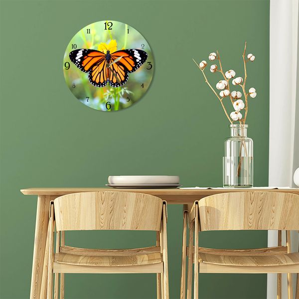 Wall Vinyl Record Clock Butterfly 12" UF-Clock-Butterfly-2 photo