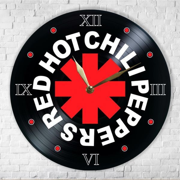 Wall Vinyl Record Clock Red Hot Chili Peppers 12" UF-Clock-Red Hot Chili Peppers-2 photo