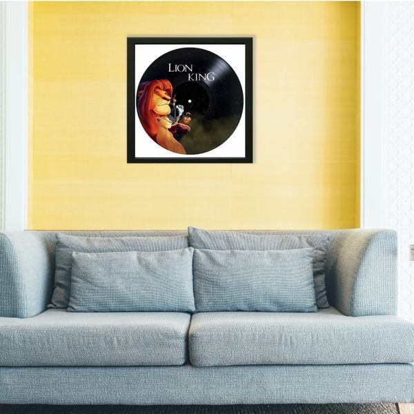 Vinyl Record Decor in a Wooden Frame Lion King 14" 941-4-1 photo