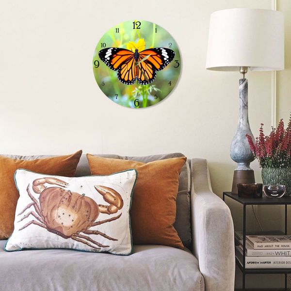 Wall Vinyl Record Clock Butterfly 12" UF-Clock-Butterfly-2 photo